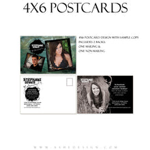 4x6 Marketing Post Card - Blue Latte Grunge123