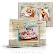 A Stitch In Time Birth Announcement Template